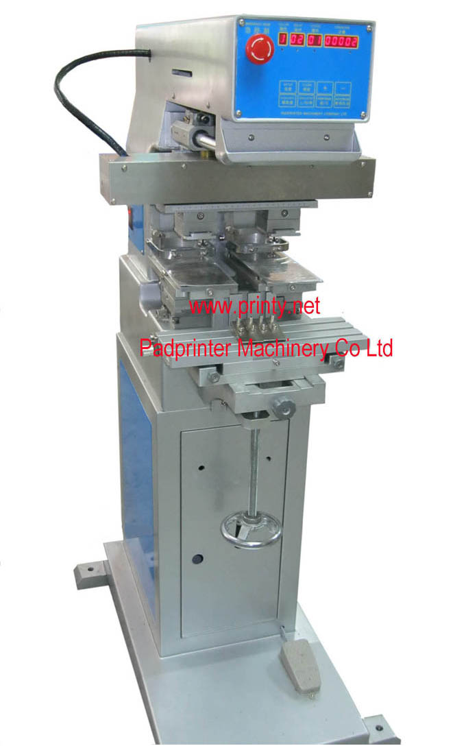 Manufacture wholesale 2 color shuttle pad printing machine,Automatic 2 color pad shuttle printer,pneumatic 2-3-4-5-6-7-8 color pad shuttle printing machines equipment