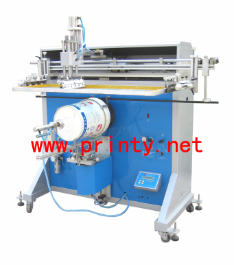 Barrel Screen Printer | Semi Automatic Container Screen Printer Machine | Pneumatic Flat Round Cylindrical Bucket screen printing machine