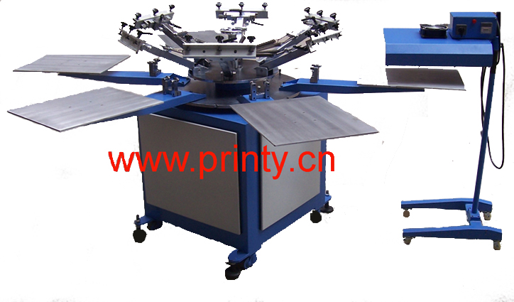 T-shirt screen printing machine,T-shirt screen printer,Rotary t-shirt silk screen printer,Manufacture t-shirt screen printer screen printing machine equipment